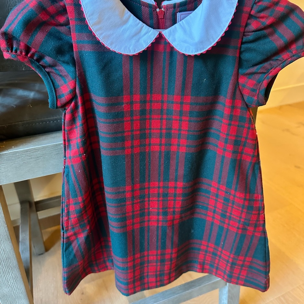 Classic Prep Red and Green Plaid Kids dress